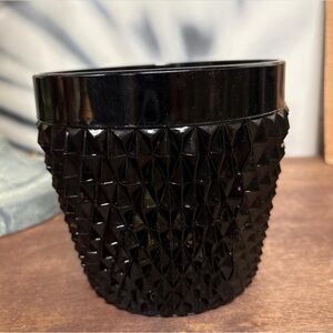 Vintage Indiana Glass Tiara Cameo Black I e Bucket